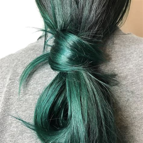 Lime crime sea witch on midnight hair